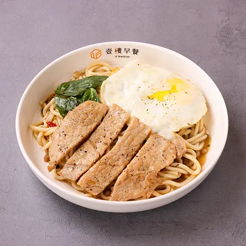 泰式打拋豬鐵板麵套餐